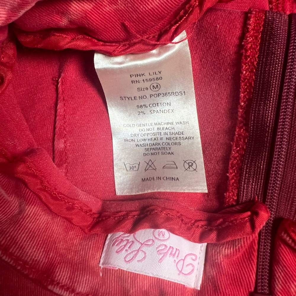 Women’s Red Casual denim Skort - Picture 5 of 5